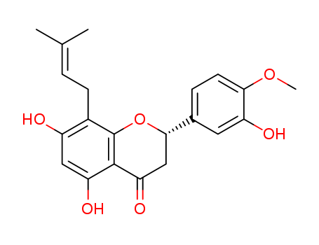 5,7,3'-trihydroxy-4'-methoxy-8-prenylflavanone