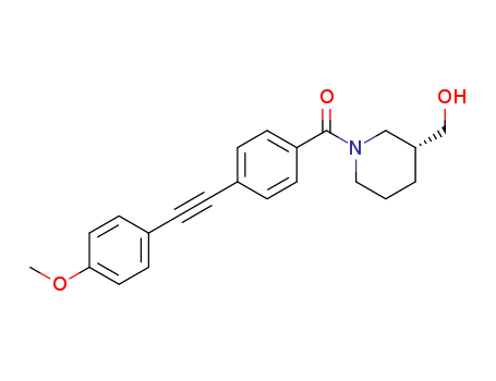 [(3R)-3-(Hydroxymethyl)-1-piperidinyl][4-[2-(4-methoxyphenyl)ethynyl]phenyl]-methanone(1382481-79-9)