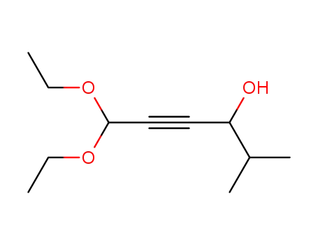 Molecular Structure of 86517-10-4 (6,6-Diethoxy-2-methyl-hex-4-yn-3-ol)
