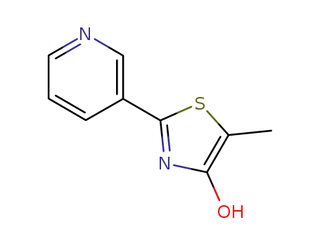 Molecular Structure of 131786-48-6 (5-METHYL-2-(3-PYRIDINYL)-1,3-THIAZOL-4-OL)