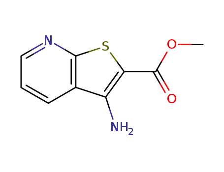 Molecular Structure of 111042-89-8 (METHYL 3-AMINOTHIENO[2,3-B]PYRIDINE-2-CARBOXYLATE)
