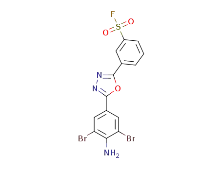 3-(5-(4-amino-3,5-dibromophenyl)-1,3,4-oxadiazol-2-yl)benzene-1-sulfonyl fluoride