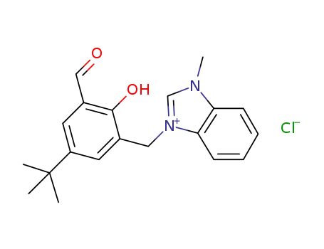 Molecular Structure of 1416171-27-1 (3-(5-tert-butyl-3-formyl-2-hydroxybenzyl)-1-methyl-1H-benzo[d]imidazol-3-ium chloride)