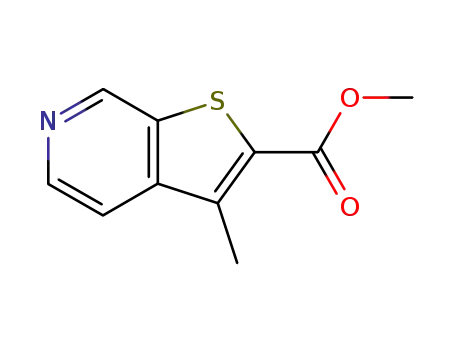 Molecular Structure of 111043-08-4 (Thieno[2,3-c]pyridine-2-carboxylic acid, 3-methyl-, methyl ester (9CI))