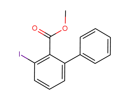 Molecular Structure of 960286-19-5 (methyl 3-iodobiphenyl-2-carboxylate)