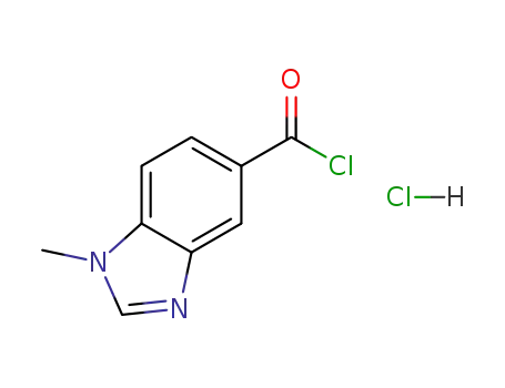 Molecular Structure of 906352-57-6 (1-Methyl-1H-benzimidazole-5-carbonyl chloride hydrochloride)