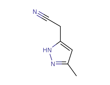 Molecular Structure of 278798-06-4 (5-methyl-1H-Pyrazole-3-acetonitrile)