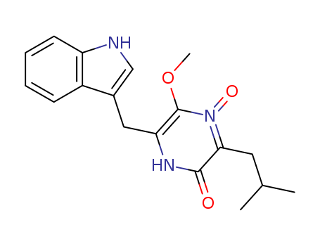 121071-92-9,6-(1H-indol-3-ylmethyl)-5-methoxy-3-(2-methylpropyl)pyrazin-2(1H)-one 4-oxide,NF1616-904; OPC 15161