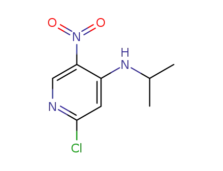 Molecular Structure of 1612171-75-1 ((2-chloro-5-nitropyridin-4-yl)isopropylamine)