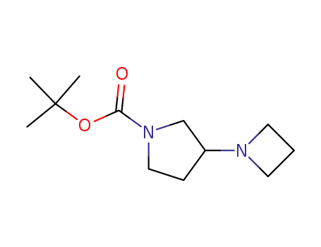 Molecular Structure of 1018442-99-3 (tert-Butyl 3-azetidin-1-ylpyrrolidine-1-carboxylate)