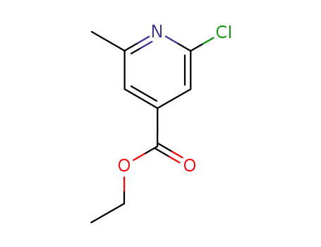 Molecular Structure of 3998-88-7 (Ethyl 2-chloro-6-methylpyridine-4-carboxylate, 97%)