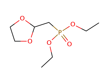 Molecular Structure of 17053-09-7 (DIETHYL(1,3-DIOXOLAN-2-YLMETHYL)PHOSPHONATE)