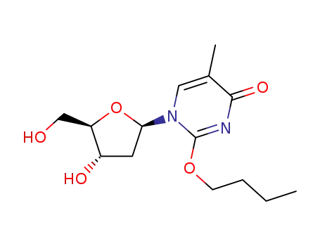 Molecular Structure of 82543-40-6 (O(2)-Butylthymidine)