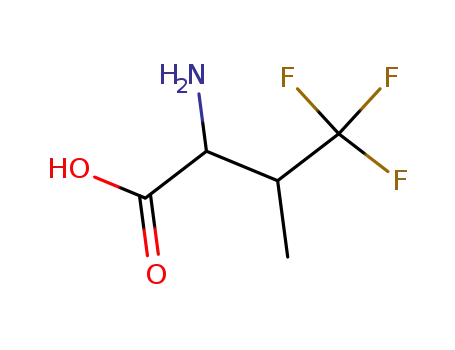 Molecular Structure of 16063-79-9 (4,4,4-TRIFLUORO-DL-VALINE)