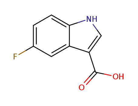 Molecular Structure of 23077-43-2 (5-FLUOROINDOLE-3-CARBOXYLIC ACID)