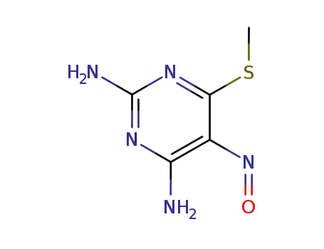 2,4-Pyrimidinediamine, 6-(methylthio)-5-nitroso-