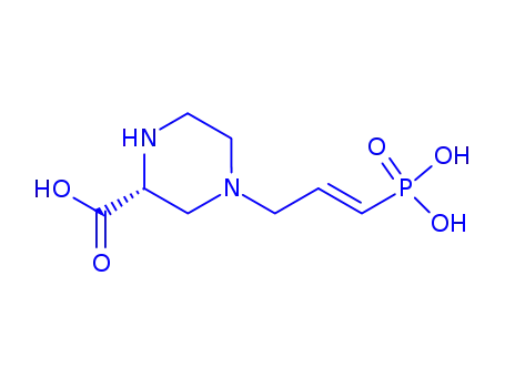 Molecular Structure of 117414-74-1 (D-4-[(2E)-3-PHOSPHONO-2-PROPENYL]-2-PIPERAZINECARBOXYLIC ACID)