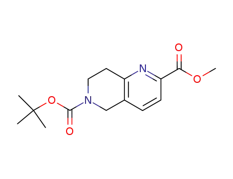 Molecular Structure of 259809-47-7 (6-TERT-BUTYL 2-METHYL 7,8-DIHYDRO-1,6-NAPHTHYRIDINE-2,6(5H)-DICARBOXYLATE)