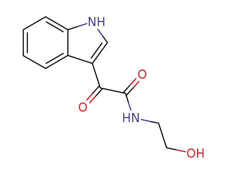 Molecular Structure of 100143-08-6 (N-(2-hydroxyethyl)-2-(1H-indol-3-yl)-2-oxoacetamide)
