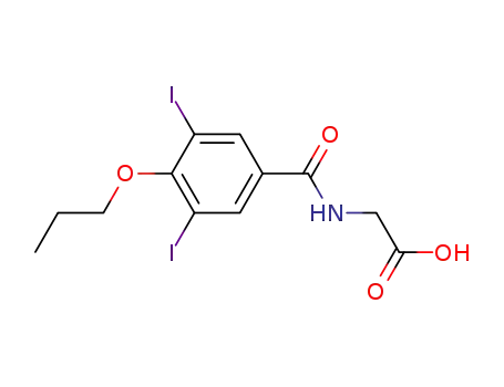 Molecular Structure of 100191-73-9 (N-(3,5-diiodo-4-propoxybenzoyl)glycine)