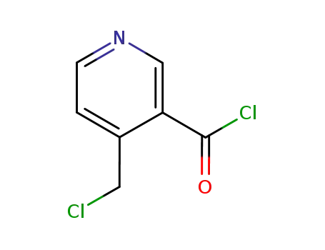 Molecular Structure of 155136-55-3 (3-Pyridinecarbonylchloride,4-(chloromethyl)-(9CI))