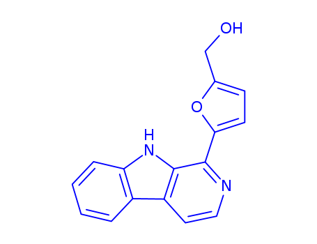 29700-20-7,perlolyrine,Furfurylalcohol, 5-(9H-pyrido[3,4-b]indol-1-yl)- (8CI); 9H-Pyrido[3,4-b]indole,2-furanmethanol deriv.; 1-(5-Hydroxymethyl-2-furyl)-b-carboline; Perlolyrin; Perlolyrine; Tribulusterine