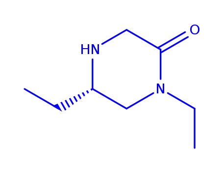 Molecular Structure of 106576-36-7 ((S)-1,5-Diethylpiperazinone)
