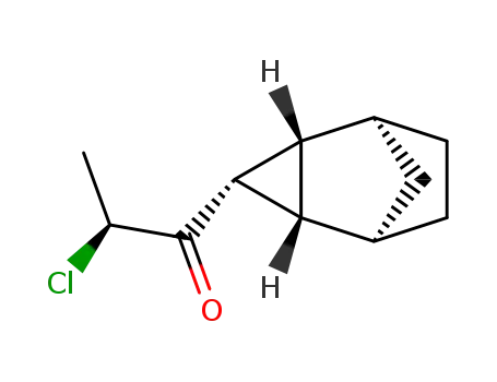 Molecular Structure of 128913-30-4 (1-Propanone, 2-chloro-1-tricyclo[3.2.1.02,4]oct-3-yl-, [3(S)-(1alpha,2beta,3beta,4beta,5alpha)]- (9CI))