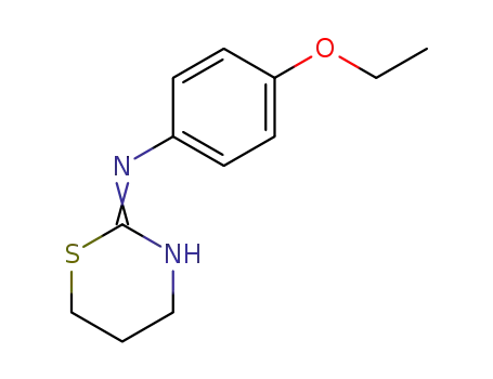 Molecular Structure of 100253-53-0 ((5,6-DIHYDRO-4H-[1,3]THIAZIN-2-YL)-(4-ETHOXY-PHENYL)-AMINE)