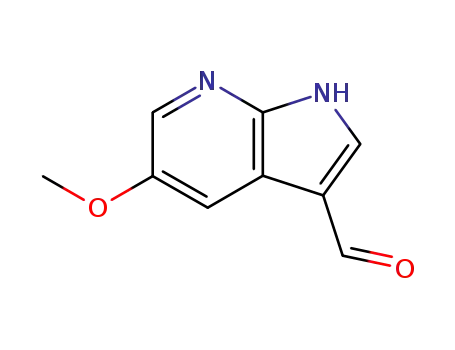 Molecular Structure of 183208-38-0 (1H-Pyrrolo[2,3-b]pyridine-3-carboxaldehyde, 5-methoxy-)