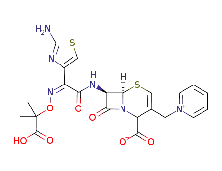 1-[[(2R,6R,7R)-7-[[(2Z)-2-(2-Amino-4-thiazolyl)-2-[(1-carboxy-1-methylethoxy)imino]acetyl]amino]-2-carboxy-8-oxo-5-thia-1-azabicyclo[4.2.0]oct-3-en-3-yl]methyl]pyridinium