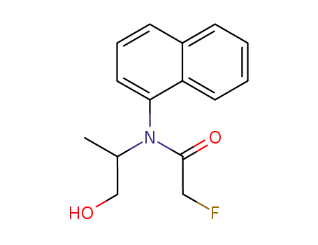 Molecular Structure of 10016-12-3 (2-Fluoro-N-(2-hydroxy-1-methylethyl)-N-(1-naphtyl)acetamide)