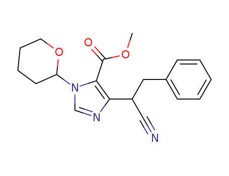 Methyl 5-(benzyl[cyano]methyl)-3tetrahydropyranyl-imidazole-4-carboxylate