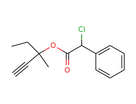 Molecular Structure of 100709-97-5 (1-ethyl-1-methylprop-2-yn-1-yl chloro(phenyl)acetate)