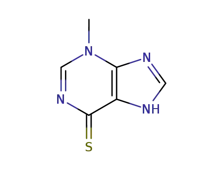 Molecular Structure of 1006-12-8 (3,7-Dihydro-3-methyl-6H-purine-6-thione)