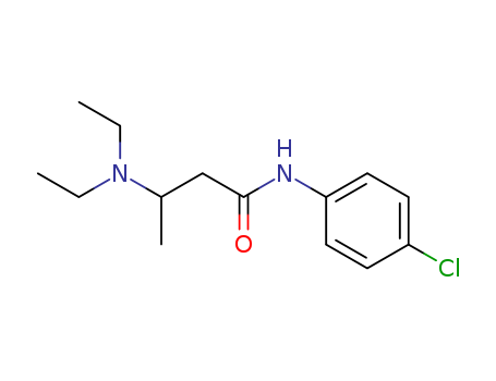 100915-63-7,N-(4-chlorophenyl)-3-(diethylamino)butanamide,Butyranilide,4'-chloro-3-diethylamino- (6CI)