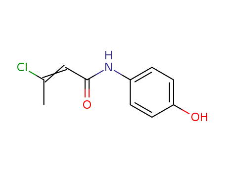 Molecular Structure of 101030-71-1 ((2Z)-3-chloro-N-(4-hydroxyphenyl)but-2-enamide)