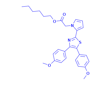 101001-47-2,hexyl {2-[4,5-bis(4-methoxyphenyl)-1,3-thiazol-2-yl]-1H-pyrrol-1-yl}acetate,