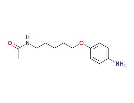 Molecular Structure of 100800-28-0 (ACETAMIDE, N-(5-(p-AMINOPHENOXY)PENTYL)-)