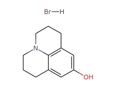 Molecular Structure of 101077-32-1 (2,3,6,7-tetrahydro-1H,5H-pyrido[3,2,1-ij]quinolin-9-ol hydrobromide (1:1))