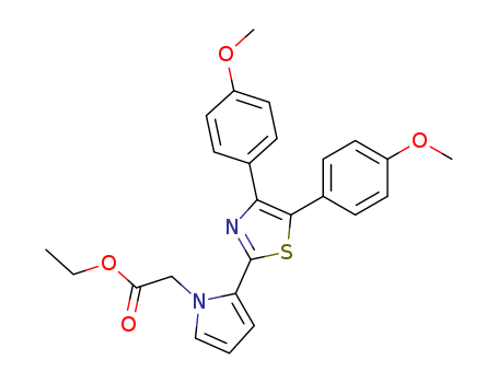 1H-Pyrrole-1-aceticacid, 2-[4,5-bis(4-methoxyphenyl)-2-thiazolyl]-, ethyl ester