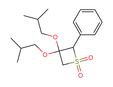 Molecular Structure of 10099-01-1 (3,3-bis(2-methylpropoxy)-2-phenylthietane 1,1-dioxide)