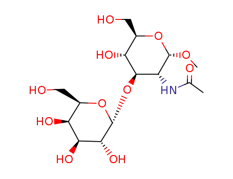 Molecular Structure of 75669-79-3 (Methyl 2-Acetamido-2-Deoxy-3-O-(b-D-Galactopyranosyl)-a-D-Galactopyranoside)