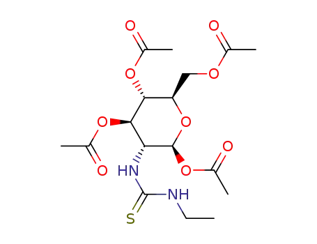Molecular Structure of 1009816-89-0 ((2S,3R,4R,5S,6R)-6-(acetoxymethyl)-3-(3-ethylthioureido)-tetrahydro-2H-pyran-2,4,5-triyl triacetate)