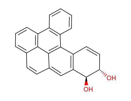 Molecular Structure of 189880-63-5 (Dibenzo[a,def]triphenylene-11,12-diol,11,12-dihydro-, (11R,12R)-)