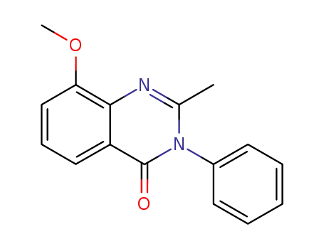 Molecular Structure of 101350-83-8 (4(3H)-Quinazolinone,  8-methoxy-2-methyl-3-phenyl-)