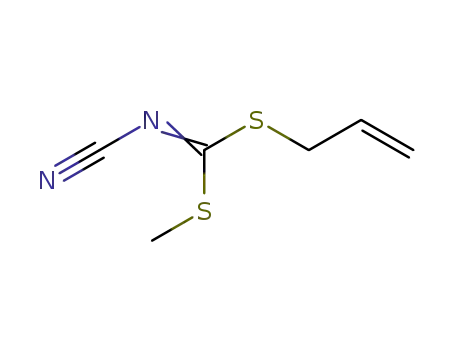 Molecular Structure of 10191-69-2 (methyl prop-2-en-1-yl cyanocarbonodithioimidate)
