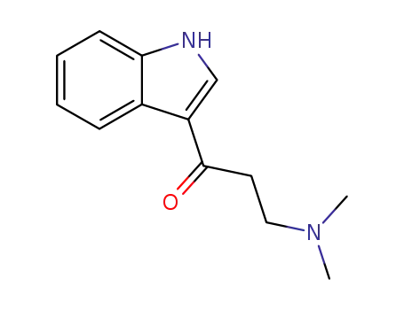 Molecular Structure of 24955-83-7 (3-dimethylamino-1-(1H-indol-3-yl)propan-1-one)