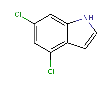 Molecular Structure of 101495-18-5 (4,6-DICHLOROINDOLE)