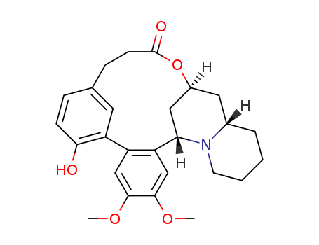 Molecular Structure of 17349-05-2 (20H-6,20-Methano-11,15-metheno-1H,8H-benzo[g]pyrido[2,1-d][1,5]oxaazacyclohexadecin-8-one,2,3,4,4a,5,6,9,10-octahydro-14-hydroxy-17,18-dimethoxy-, (4aR,6S,20S)- (9CI))